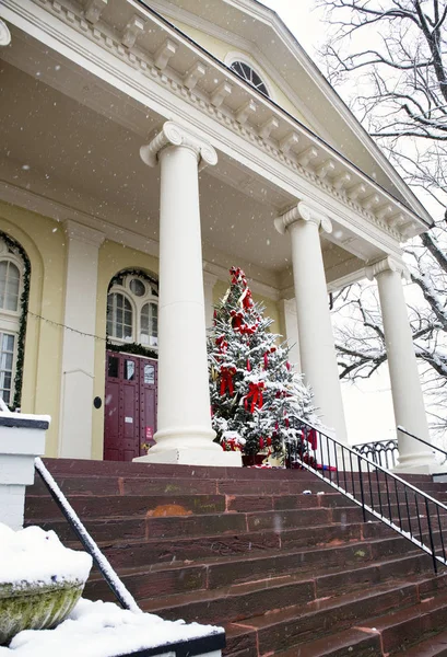 Julgran Vid Tingshuset Warrenton Virginia — Stockfoto