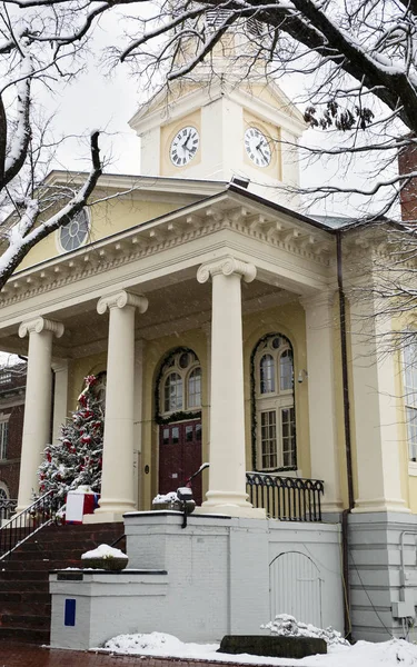 Fauquier County Court House Vid Jul Med Ett Träd Warrenton — Stockfoto