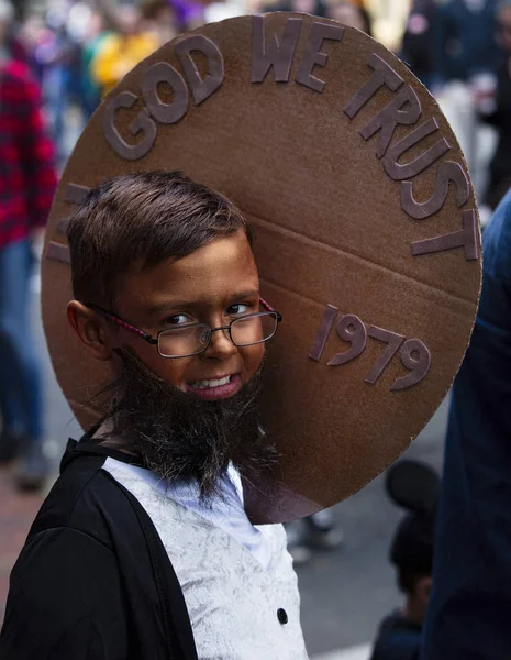 Warrenton Virginia Usa Pojke Klädd Som Ett Öre Halloween Happyfest — Stockfoto