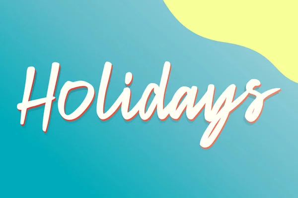 Denizin arka planında ve Cennet Adası 'nda tatil metinleri, eğlence, turizm ve seyahat için bir illüstrasyon.
