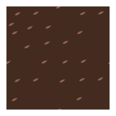 Kusursuz, damlalı soyut desen, kahverengi arka planda bej renkli taç yaprakları. Soyut desenli tek renkli desen. Çikolata rengi vektör çizimi.