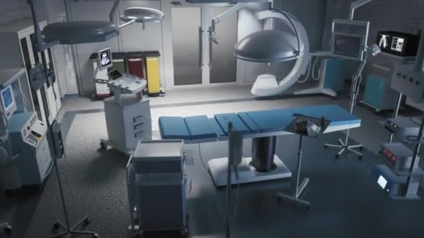 Operationssaal Mit Medizinischer Ausstattung Visualisierung — Stockvideo