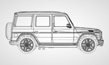 Bir klasik tasarımı ile sigorta primi çerçeve Suv modeli. Vektör çizim gri bir arka plan üzerinde siyah Çokgen üçgen ızgara