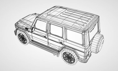 Bir klasik tasarımı ile sigorta primi çerçeve Suv modeli. Vektör çizim gri bir arka plan üzerinde siyah Çokgen üçgen ızgara