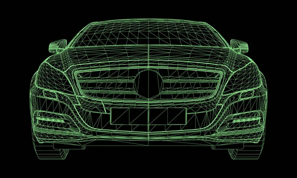 Das Modell Trägt Eine Premium Limousine Vektorillustration Form Eines Grünen — Stockvektor