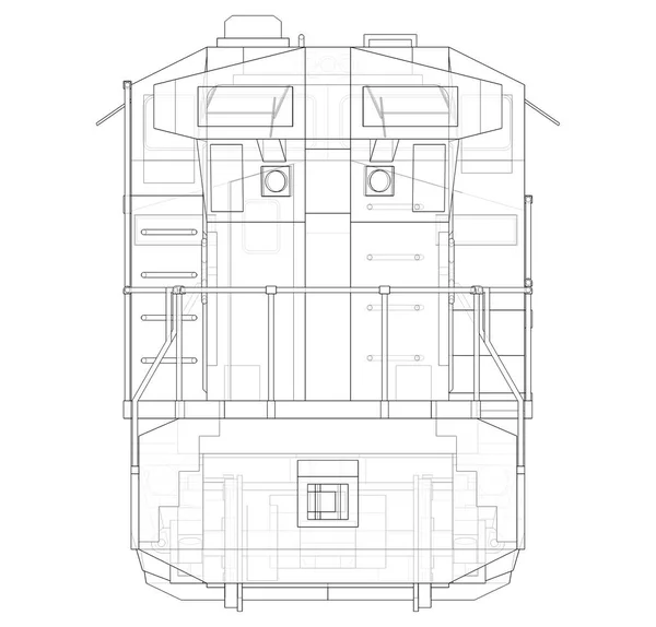 Moderne Diesellokomotive Mit Großer Kraft Und Kraft Für Den Transport — Stockfoto