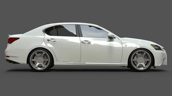 3d modelo blanco lexus gs sobre fondo gris. renderizado 3d . —  Fotos de Stock