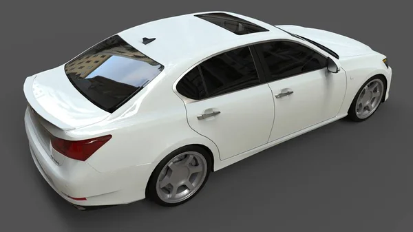 3d modelo blanco lexus gs sobre fondo gris. renderizado 3d . — Foto de Stock