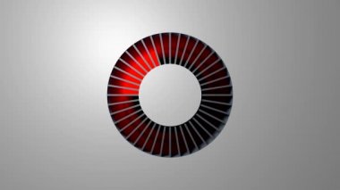 Fütüristik yükleme daire yüzük. Çevredeki alan aydınlık yükleme yüzük aydınlatır.