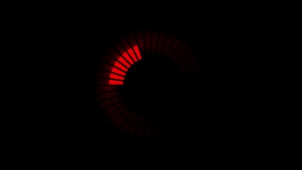 未来的装载圈子圆环 一个发光的加载环照亮周围的空间 — 图库视频影像