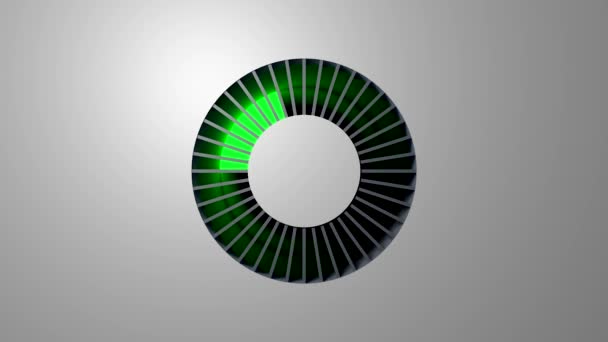 Δαχτυλίδι Φουτουριστικό Φόρτωσης Κύκλο Μια Φωτεινή Φόρτωσης Δακτύλιος Φωτίζει Τον — Αρχείο Βίντεο