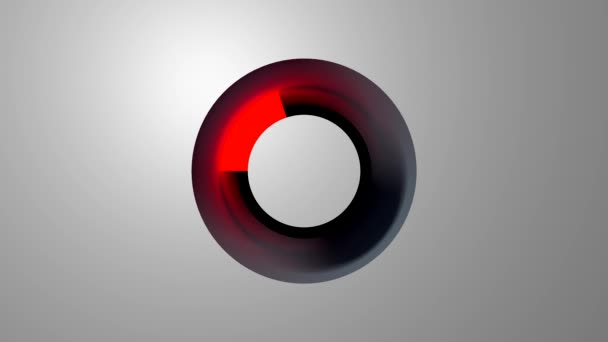 未来的装载圈子圆环 一个发光的加载环照亮周围的空间 — 图库视频影像