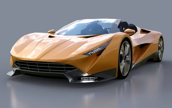 Cabriolet Sport Conceptuel Orange Pour Conduire Autour Ville Piste Course — Photo