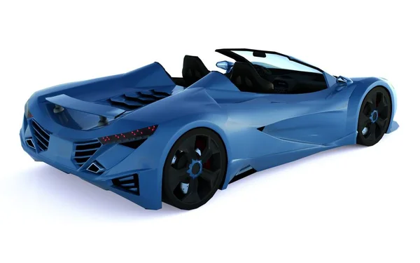 Cabriolet Deportivo Conceptual Azul Para Conducir Por Ciudad Pista Carreras — Foto de Stock