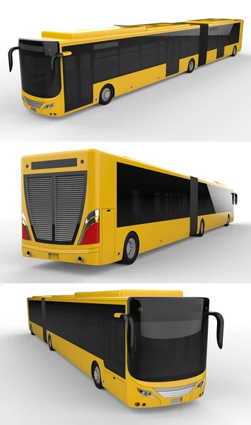 Zestaw Duży Autobus Dodatkowa Wydłużona Część Dla Pasażerskich Dużej Pojemności — Zdjęcie stockowe