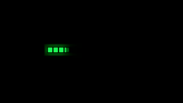 Зеленая Полоса Погрузки Современный Концептуальный Знак Экран Прогресса — стоковое видео
