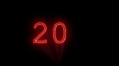 Yüzde 100 veri yükleme sayacı 0. Neon boru ve resim kırmızı lazer ışınları parlayan.