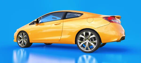 Orange Liten Sportbil Coupe Rendering — Stockfoto