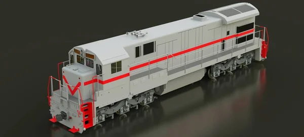 Moderne Graue Diesellokomotive Mit Großer Kraft Und Kraft Für Den — Stockfoto