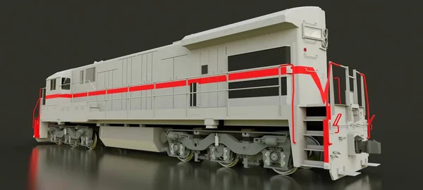 Modern Grå Diesel Järnvägen Lokomotiv Med Stor Kraft Och Styrka — Stockfoto