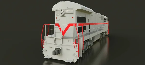 Nowoczesny Diesel Szary Kolejowe Lokomotywa Wielką Moc Siłę Przenoszenia Pociąg — Zdjęcie stockowe