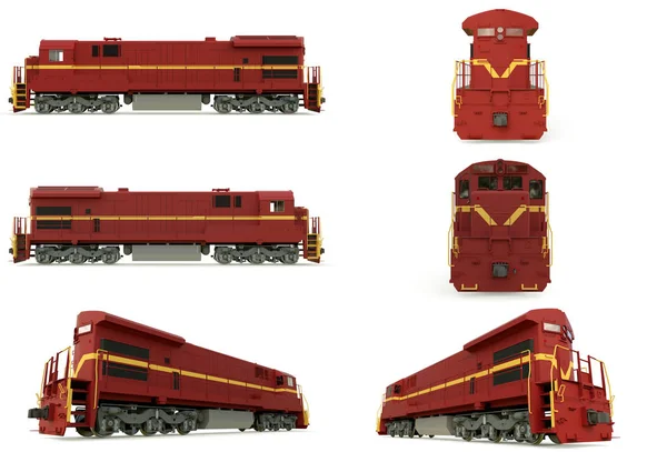 Moderní Diesel Železniční Lokomotiva Velkou Moc Sílu Pro Pohyb Dlouhý — Stock fotografie