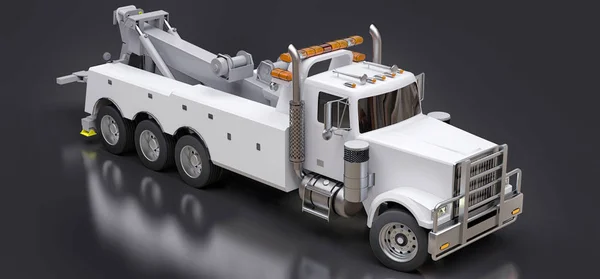 Witte Lading Sleepwagen Voor Het Vervoer Van Andere Grote Vrachtwagens — Stockfoto