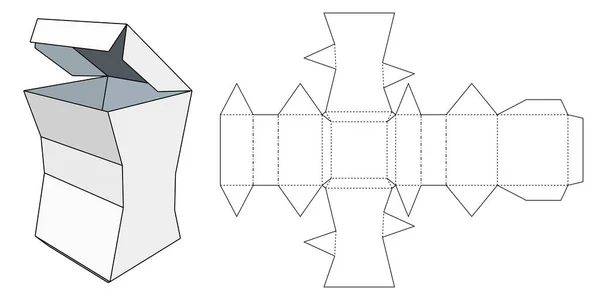 货物和食品的包装 纸板箱的向量例证 包模板 孤立的白色零售模拟 — 图库矢量图片