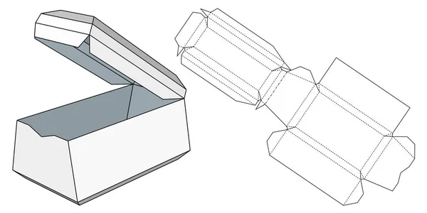 货物和食品的包装 纸板箱的向量例证 包模板 孤立的白色零售模拟 — 图库矢量图片