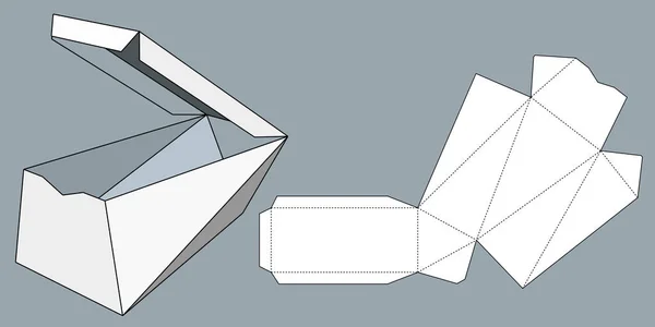 Ambalaj Hediyeler Mal Gıda Için Bir Karton Kutu Vektör Illustration — Stok Vektör