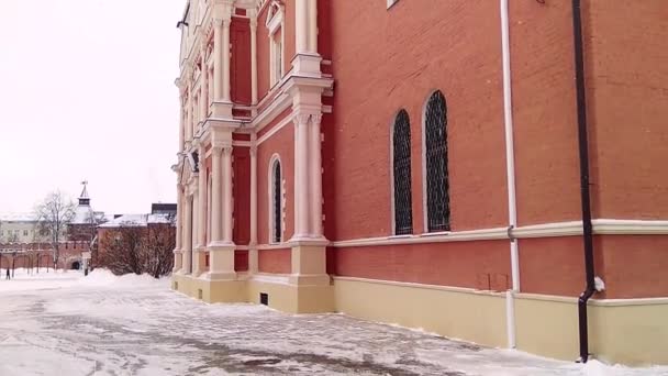 トゥーラ クレムリンの大聖堂の眺め 古代ロシア正教会大聖堂 要塞の内側領土 — ストック動画