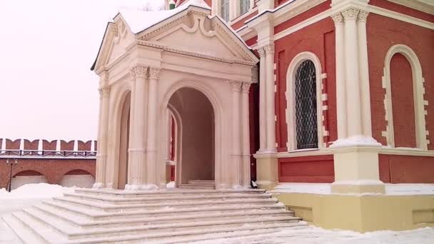 Widok Katedrę Tula Kremla Starożytnej Katedrze Rosyjskiego Kościoła Prawosławnego Wewnętrzny — Wideo stockowe