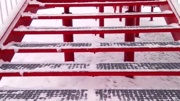 Winterspaziergang Entlang Der Zentralen Promenade Von Tula Blick Auf Die — Stockvideo