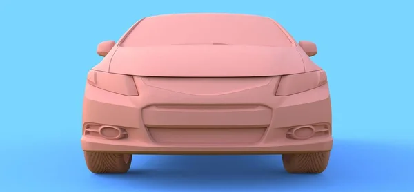 Рожевий Маленький Спортивний Автомобільний Купе Візуалізація — стокове фото
