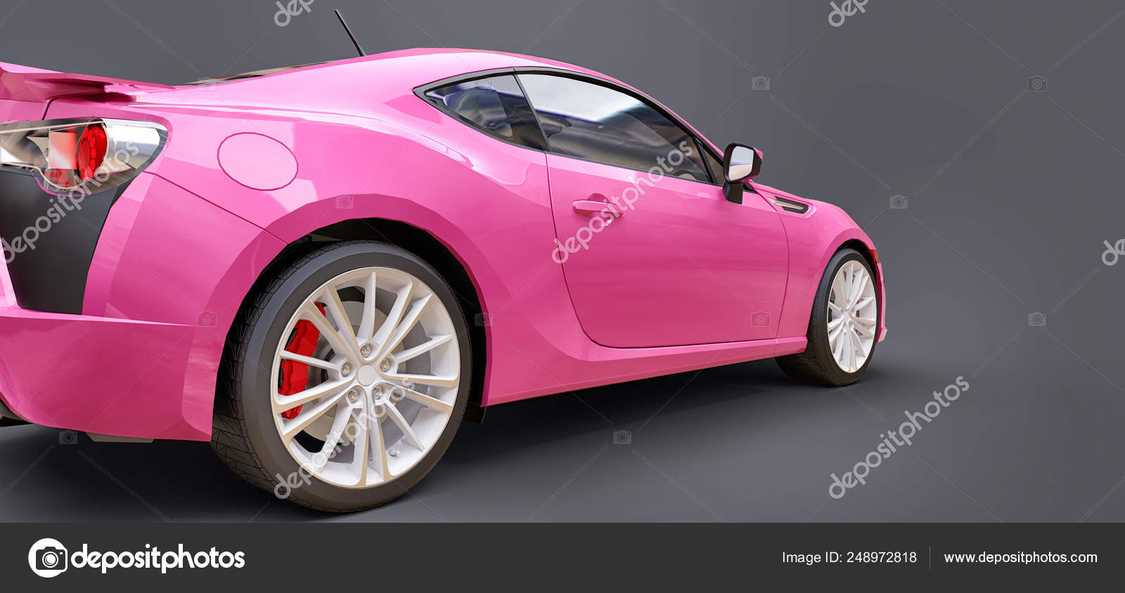pink coupe car