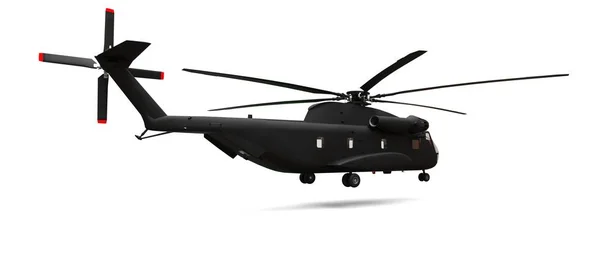 Military transport or rescue helicopter on white background. 3d illustration. — Stock Photo, Image