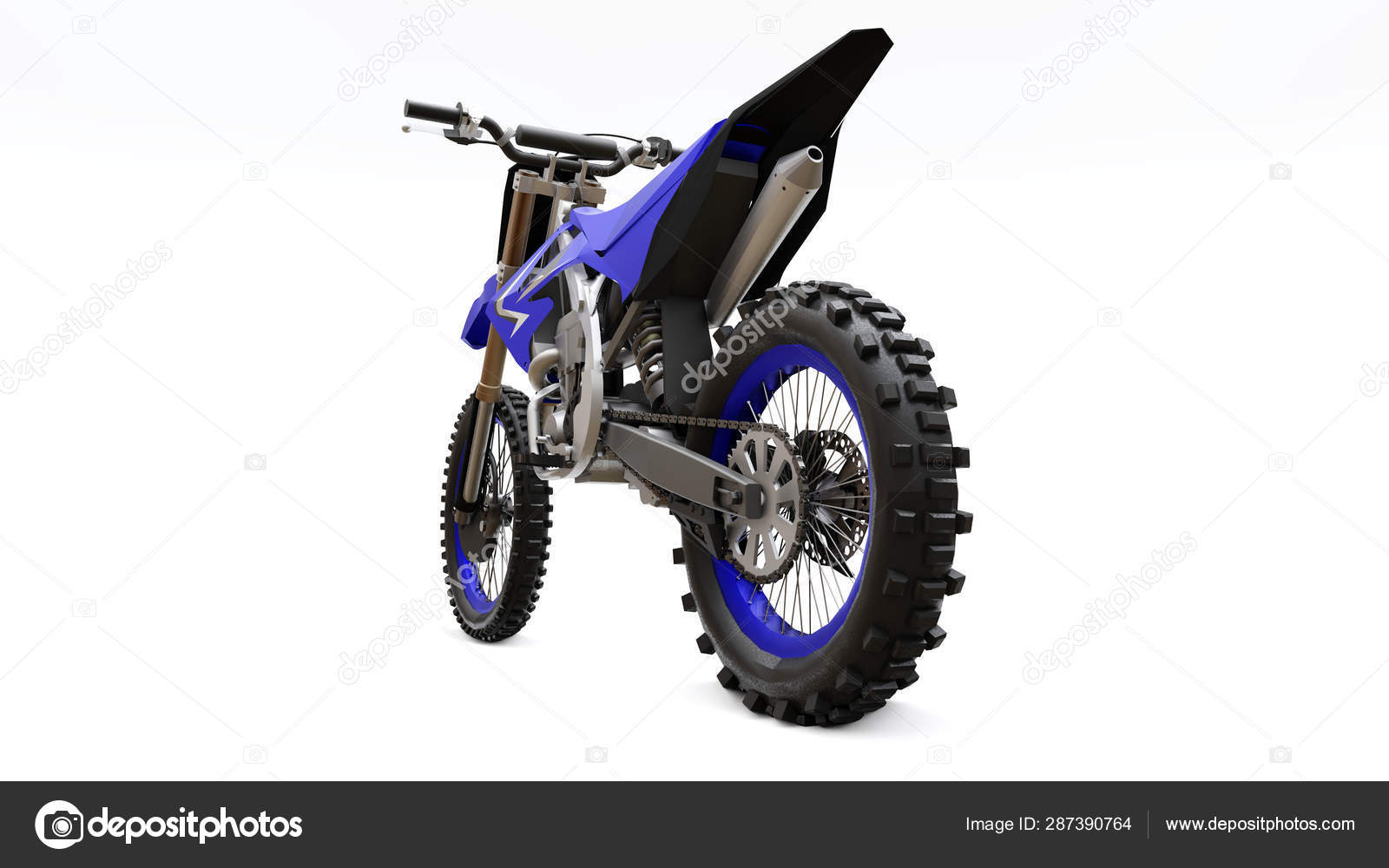 blue and black dirt bike