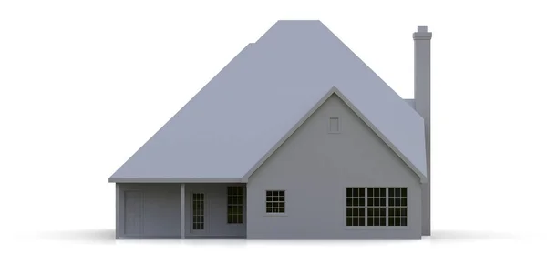 Картина классического американского загородного дома. 3d иллюстрация. — стоковое фото