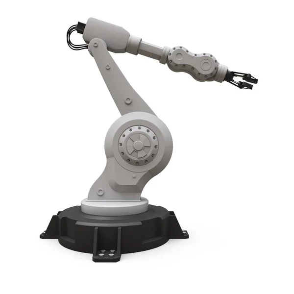 Robotic arm for any work in a factory or production. Mechatronic equipment for complex tasks. 3d illustration. — Stock Photo, Image