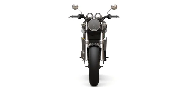 Preto esporte urbano moto de dois lugares em um fundo branco. ilustração 3d . — Fotografia de Stock