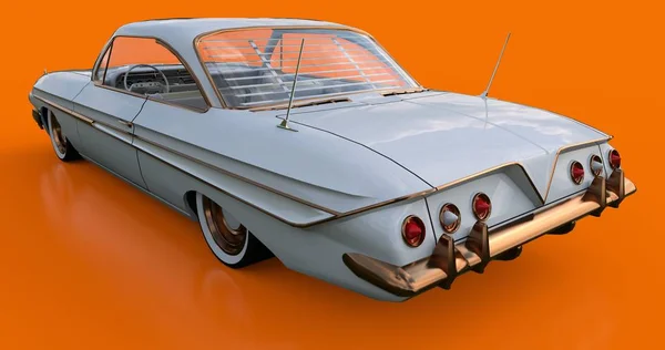 Setzen alte amerikanische Auto in ausgezeichnetem Zustand. 3D-Darstellung. — Stockfoto