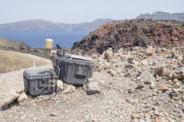 Küçük hava istasyonu, verici Adası Nea kami, Santorin üzerinde