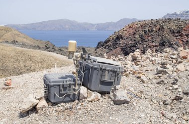 Küçük hava istasyonu, verici Adası Nea kami, Santorin üzerinde