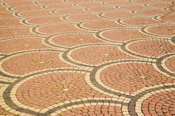 Petites Pavés Colorés Citcles Sur Place Closeu — Photo