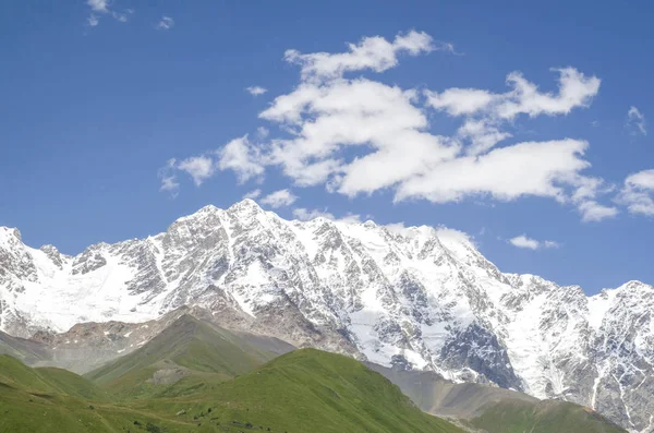 Ледник Шхара Долина Реки Ингури Сванети Георгий — стоковое фото