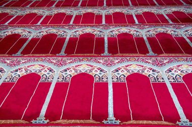 Erivan, Armeni mavi Camii'nde kırmızı Farsça Halı