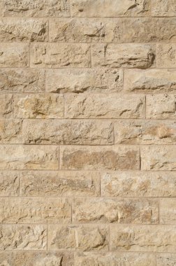 Kabartma turuncu kireçtaşı closeu yeni duvar