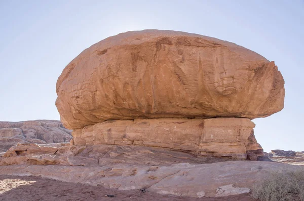 Champignon Pierre Dans Désert Wadi Rhum Jordanie — Photo