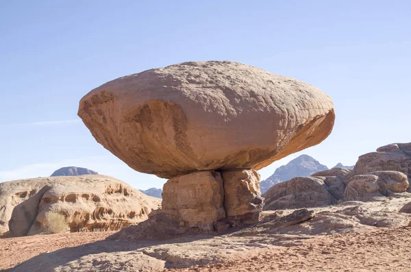 Stone Mushroom Desert Wadi Rum Jorda — Stock Photo, Image