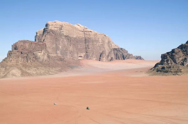 Panoramavy Öknen Wadi Rum Jorda — Stockfoto